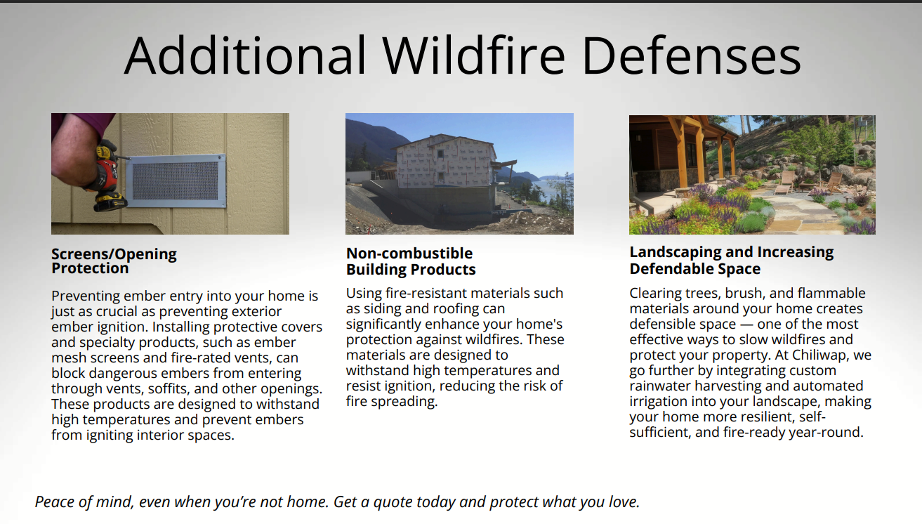 Additional Wildfire Defenses