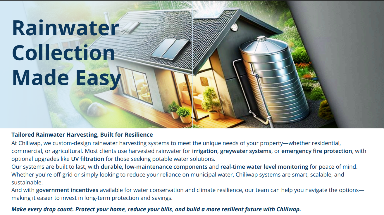 Tailored Rainwater Harvesting, Built for Resilience